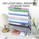 Axyaa Wall File Organizer Magazine Paper Rack Sorter for Home Office Organization