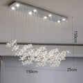 Axyaa Crystal Chandelier: Luxury Living Room & Dining Pendant Light