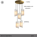 Axyaa Natural Cloud Copper Stone Chandelier for Staircase & Living Room