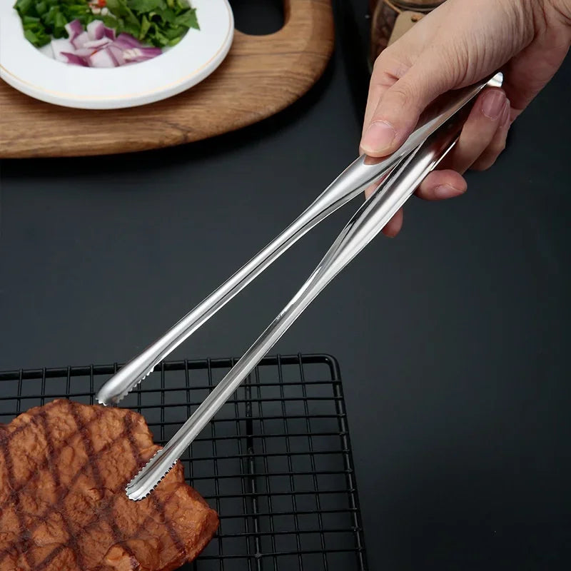 Stainless Steel Food Clamp by Axyaa: Long-handled Tongs for Cooking Utensils