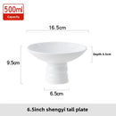 Axyaa White Ceramic Saucer Plate Set for High-End Dining Experience