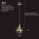 Axyaa Nordic Crystal LED Pendant Lamp for Home Decoration