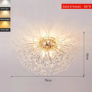 Axyaa Crystal Chandelier Bird Nest LED Ceiling Light for Modern Bedroom Interior