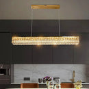 Axyaa Crystal Golden Ceiling Chandelier: Elegant Living Room Dining Room Pendant Lamp
