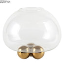Axyaa Circular Glass Vase Hydroponics Flower Pot for Desk Decoration and Floral Arrangement