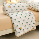 Axyaa Floral Print Quilted Comforter for Bed - Soft & Breathable Single/Double Size