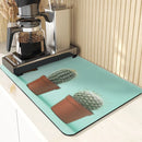 Axyaa Cactus Silicone Coasters Set for Kitchen Table - Absorbent Drying Mat