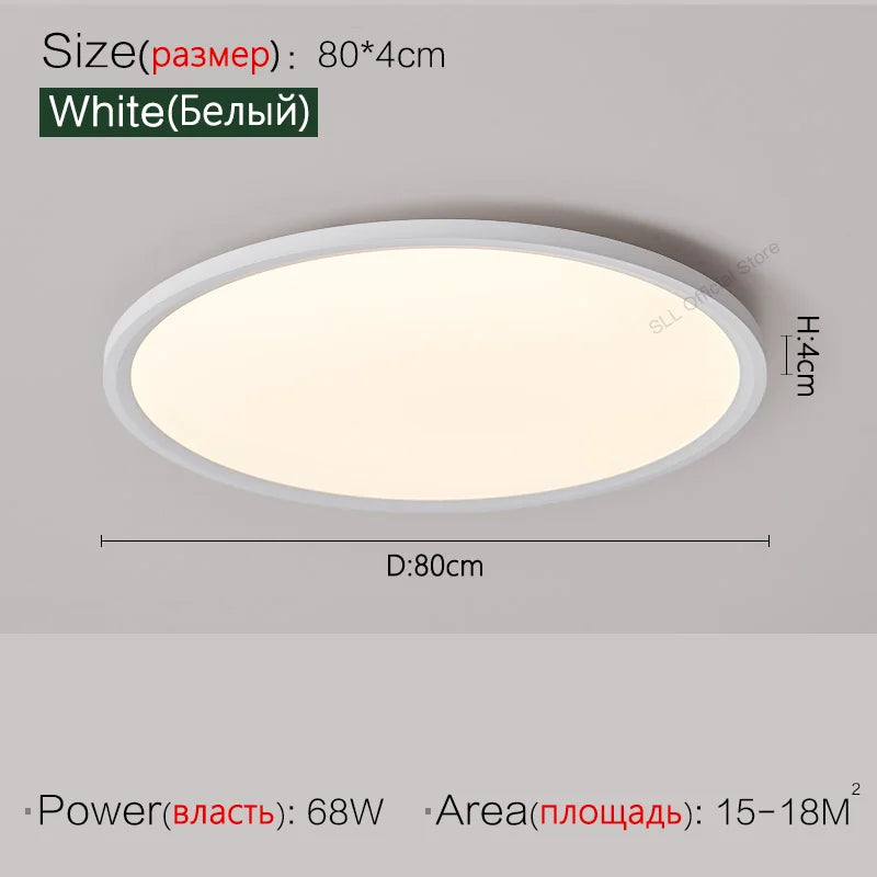 Axyaa Ultrathin LED Ceiling Lamp, Modern Round Lights for Living Room, Bedroom, and Dining Area
