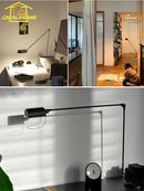 Axyaa Swing Arm Floor Lamp Adjustable Stand Lights for Living Room Bedroom