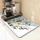 Axyaa Insect Bees Kitchen Drain Pad Non-slip Heat Resistant Counter Mat