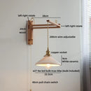 Axyaa LED Wall Light with White Ceramic Shade - Japan Style Stair & Bedside Lamp