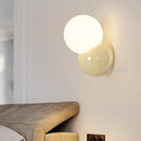 Axyaa Nordic Ball Wall Lamps in Cream White Yellow - Bedroom Living Room Hallway Lighting