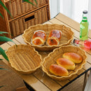 Axyaa Rattan Fruit Plate: Retro Woven Multipurpose Creative House Candy Holder