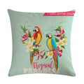 Retro Parrot Oil Painting Pillow Cover for Home Decor by Axyaa