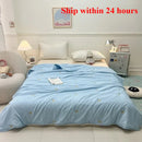 Axyaa Washed Cotton Quilt, Embroidered, Summer Cool, Air Conditioner Quilt