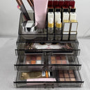Axyaa Clear Makeup Organizer Set | Large Capacity Cosmetic Storage Drawer Box