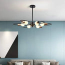 Axyaa Nordic LED Pendant Light Iron 6-head E27 Living Room Fixture
