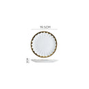 Axyaa Light Luxury Ceramic Dinner Plate for Steaks, Noodles, Fruits, and Dim Sum