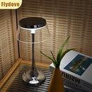 Axyaa Chrome Rechargeable LED Desk Lamp for Home Decor and Lighting