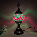 Axyaa Turkish Swirling Dance Mosaic Table Lamp Glass Bed Light Vintage Romantic Glass Mosaic Lamp