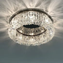 Axyaa Modern Crystal Glass Round Ceiling Chandelier for Living Room Bedroom.
