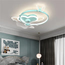 Axyaa Modern Pink LED Ceiling Fan for Kids' Room.