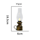 Axyaa LED Retro Lantern- Battery Operated Hanging Oil Lamp for Home Holiday Decor