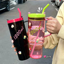 Axyaa 1300ml Water Bottle Tumbler Cup with Handle, Lid, Straw - Perfect for Drinks & On-the-Go