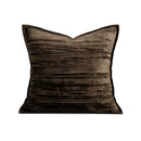 Axyaa Luxe Velvet Brown Coffee Pillowcase for Sofa & Living Room in Squre Shape