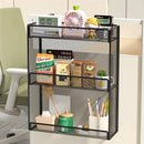 Axyaa Hanging Desktop Organizer Rack with Complimentary Hook - Black