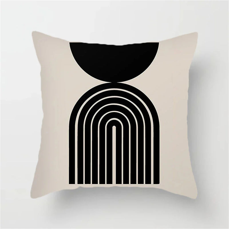 Axyaa Geometric Pattern Blue & White Cushion Cover for Home, Car, Sofa & Living Room