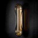 Axyaa Stainless Steel Wall Lamp with Cognac Glass Nordic Light Luxury for Study & Corridor