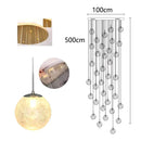 Axyaa Crystal Chandelier Stair Pendant Lamp Living Room Pendant Lights Interior Lighting