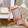 Axyaa Ceramic Inner Liner Tumbler Stainless Steel Cup with Lid & Straw