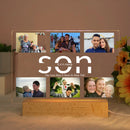 Axyaa Personalized 3D Acrylic Lamp for Mom Dad Love Family Birthday Gift