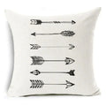 Axyaa Letter Print Pillow Case 45x45 cm Linen Cushion Cover for Home Decor