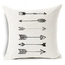 Axyaa Letter Print Pillow Case 45x45 cm Linen Cushion Cover for Home Decor