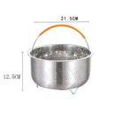 Axyaa Stainless Steel Food Steamer Basket with Silicone Handle