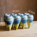 Axyaa Abstract Tooth Flower Pot: Artistic Ceramic Vase for Terrarium Home Decoration