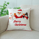 Axyaa Christmas Festival Pillowcase Set - Santa Claus Reindeer Embroidery Pillow Covers