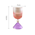 Axyaa Colored Ripple Martini Margarita Cocktail Glasses Goblet Cup