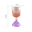 Axyaa Colored Ripple Martini Margarita Cocktail Glasses Goblet Cup
