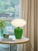 Axyaa Vintage Ceramics Desk Lamp for Children's Room or Living Room