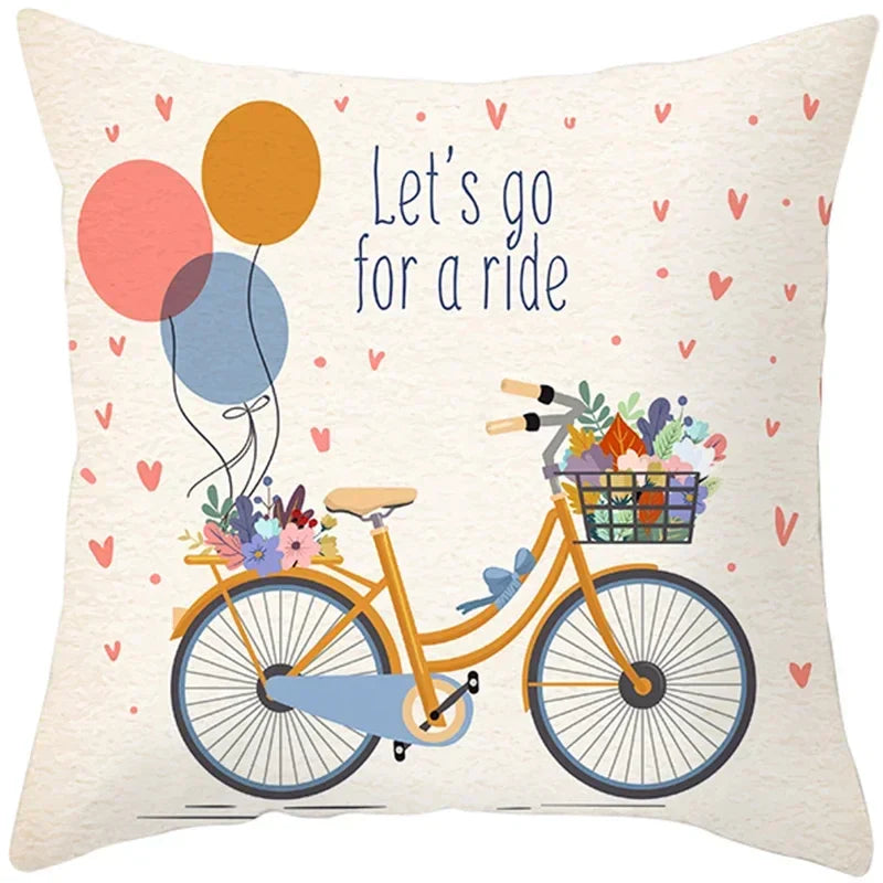 Axyaa Valentine's Day Parchment Pillow Set for Home Sofa, Square Pillowcase