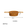 Rattan Bread Storage Basket by Axyaa: Portable Organizer for Picnic, Fruit, Sundries