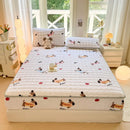 Axyaa Velvet Quilted Fitted Sheet, Thick Mattress Cover Protector, 180*200cm