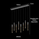 Axyaa Luxury K9 Crystal Chrome LED Chandelier for Living Room Stair Loft Kitchen Hotel