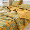 Axyaa Double-sided Cool Feeling Ice Silk Queen Quilt, Summer Comforter