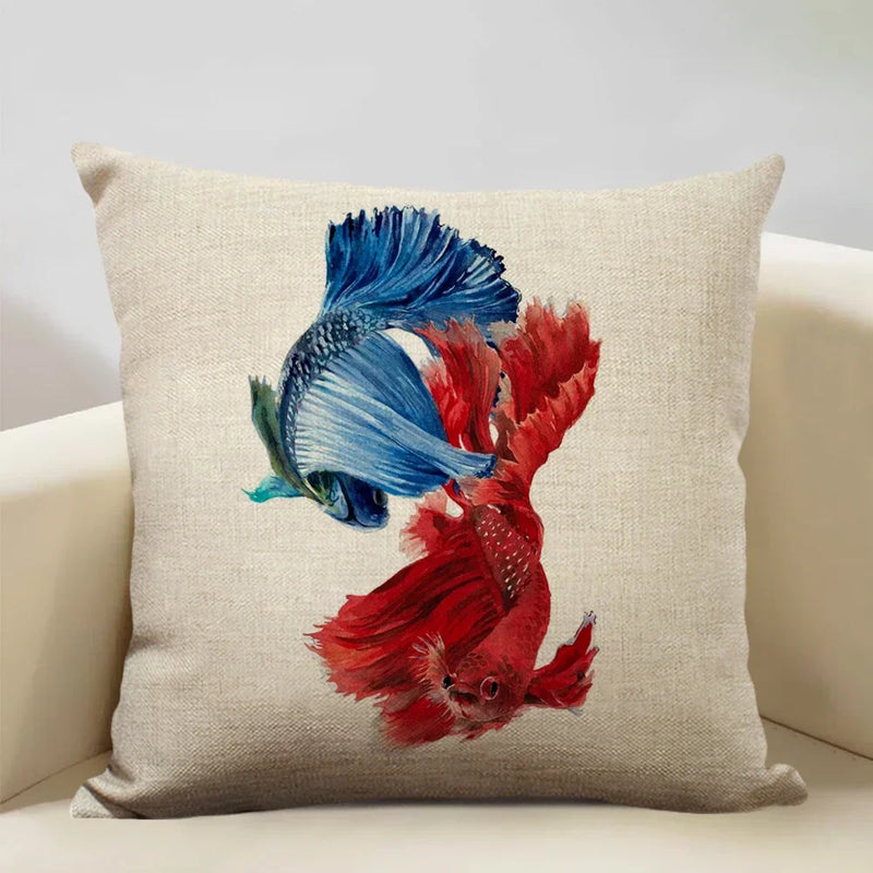 Axyaa Animal Horse Chicken Lizard Cow Antelope Pillow Case