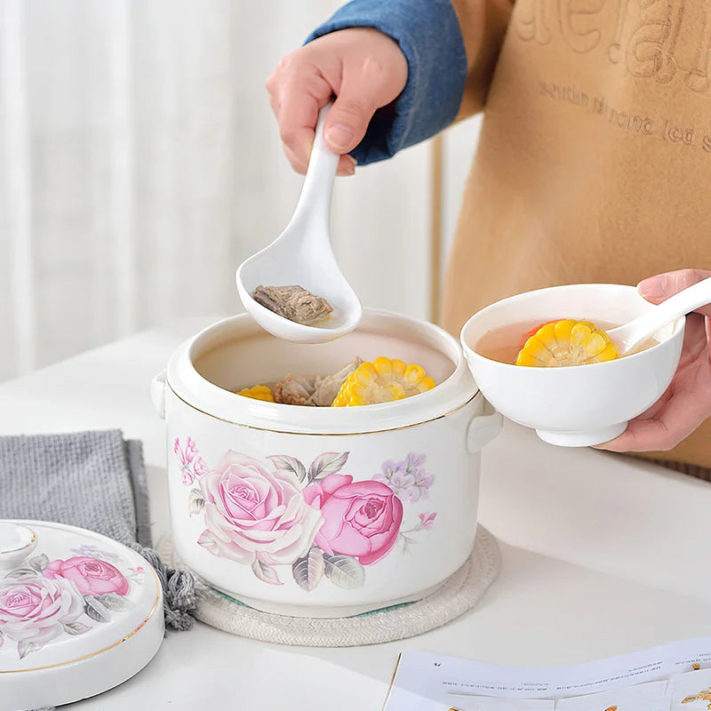 Axya Ceramic Stew Pot with Lid for Stews and Soups